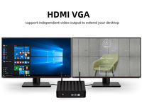 Mini PC sans ventilateur XCY Intel Core I5 5300U Win10 Linux HD VGA WiFi 300 Mbps Gigabit Ethernet 4K UHD 8xUSB