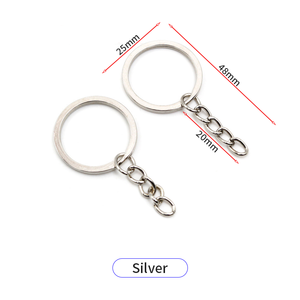 Móc khóa la bàn kim loại đánh bóng 25mm, dây xích ngắn, phụ kiện thời trang tự làm, giá xuất xưởng, mặt đá pha lê dành cho nam nữ - Product Image 5