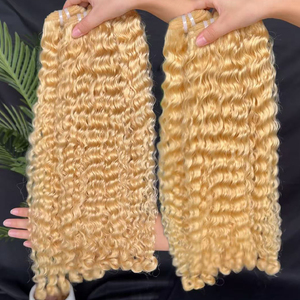 **Burmese Curly Human Hair Bundles Raw Virgin Hair Double Drawn Deep Curly Natural Black Hair Weave Wholesale Vendor - Product Image 2