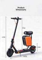 Patinete Eléctrico Plegable, Patinete Eléctrico Portátil para Adultos, para Viajes Urbanos
