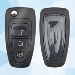 Carcasa de llave de Control remoto con tapa de maletero de 3 botones MS para Ford, carcasa de mando a distancia plegable de repuesto para vehículo con hoja en blanco sin cortar FO21 - Product Image 2