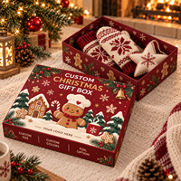 Boîte cadeau de Noël personnalisée de luxe avec logo imprimé sur la boîte et insert personnalisé