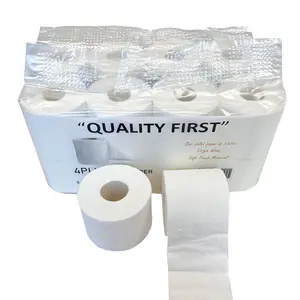 Fabricante de fábrica OEM más barato logotipo personalizado embalaje Flushable grueso calidad superior 2/3/4 capas rollos de papel higiénico