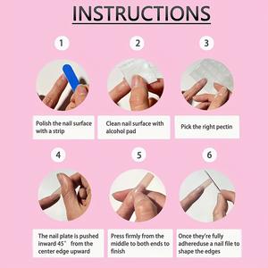 <span class=keywords><strong>Faux</strong></span> <span class=keywords><strong>ongles</strong></span> à presser longs de style français, forme cercueil, avec nail art blush, en ABS, avec <span class=keywords><strong>colle</strong></span>, vente en gros, très demandés - Product Image 4