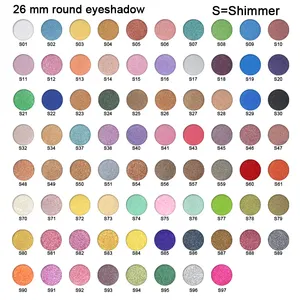 OEM Makeup Eye Shadow Palette DIY Colors Matte Shimmer Glitter Blocks High Pigment Round Pan Eyeshadow Palette Various Option