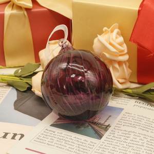 Boules de Noël en verre de 8 cm personnalisées en usine, décorations suspendues circulaires et en forme d'oignon, couleurs et tailles personnalisables en gros - Product Image 6