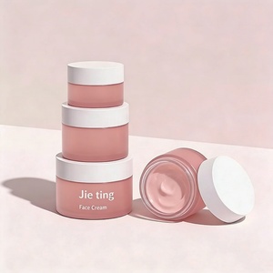 Face Eye Skin Cream Packaging <b>Jar</b> 50g 10g 15g 30g Custom <b>Empty</b> Frosted Purple Blue Pink Yellow Gold Cosmetic Glass Eye Cream <b>Jar</b> - Product Image 1