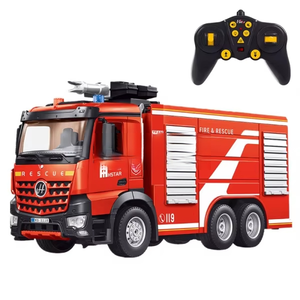<span class=keywords><strong>Camion</strong></span> de pompiers télécommandé 11 canaux avec lance d'incendie et pulvérisation d'eau, prêt à l'emploi, portée de 10 m, jouet de lutte contre l'incendie, cadeau - Product Image 1
