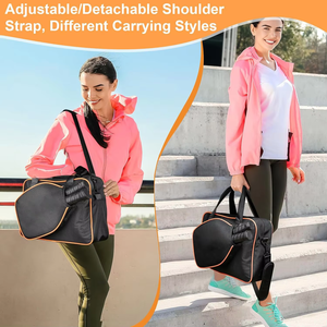 Sac de transport personnalisé pour raquettes de tennis et de pickleball pour femmes, grand format, avec support pour raquettes de squash et de balle, construction durable - Product Image 5
