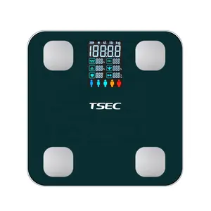 2024 phụ kiện lớn LCD hiển thị 18 dữ liệu có trọng lượng quy mô trọng lượng cơ thể cân bằng Bluetooth Fat đo lường thông minh phòng tắm quy mô