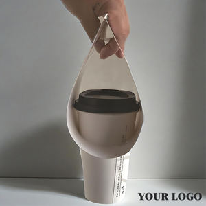 Portabicchieri usa e getta per Bubble Tea e Caffè Freddo, Portabicchieri Pieghevole in Cartone per 4 Bevande, Portabicchieri da Asporto Personalizzabile con Logo - Product Image 5