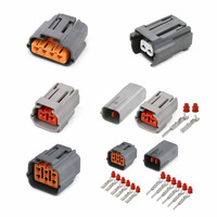 Konektor Otomotif Tahan Air Seri 6195 2-Pin PA66/PBT Kit Housing Terminal Seal Fuel Injector Sensor Plug