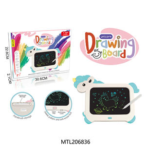 Mainan Fidget gelembung dorong <span class=keywords><strong>2</strong></span> in 1 Pad tulisan tangan Unicorn Tablet gambar pintar papan tulis LCD untuk anak-anak - Product Image 2