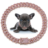 Collar y Correa para Perro de Acero Inoxidable 316L Chapado en Oro, Diseño Grueso Cubano, Estilo Clásico Occidental