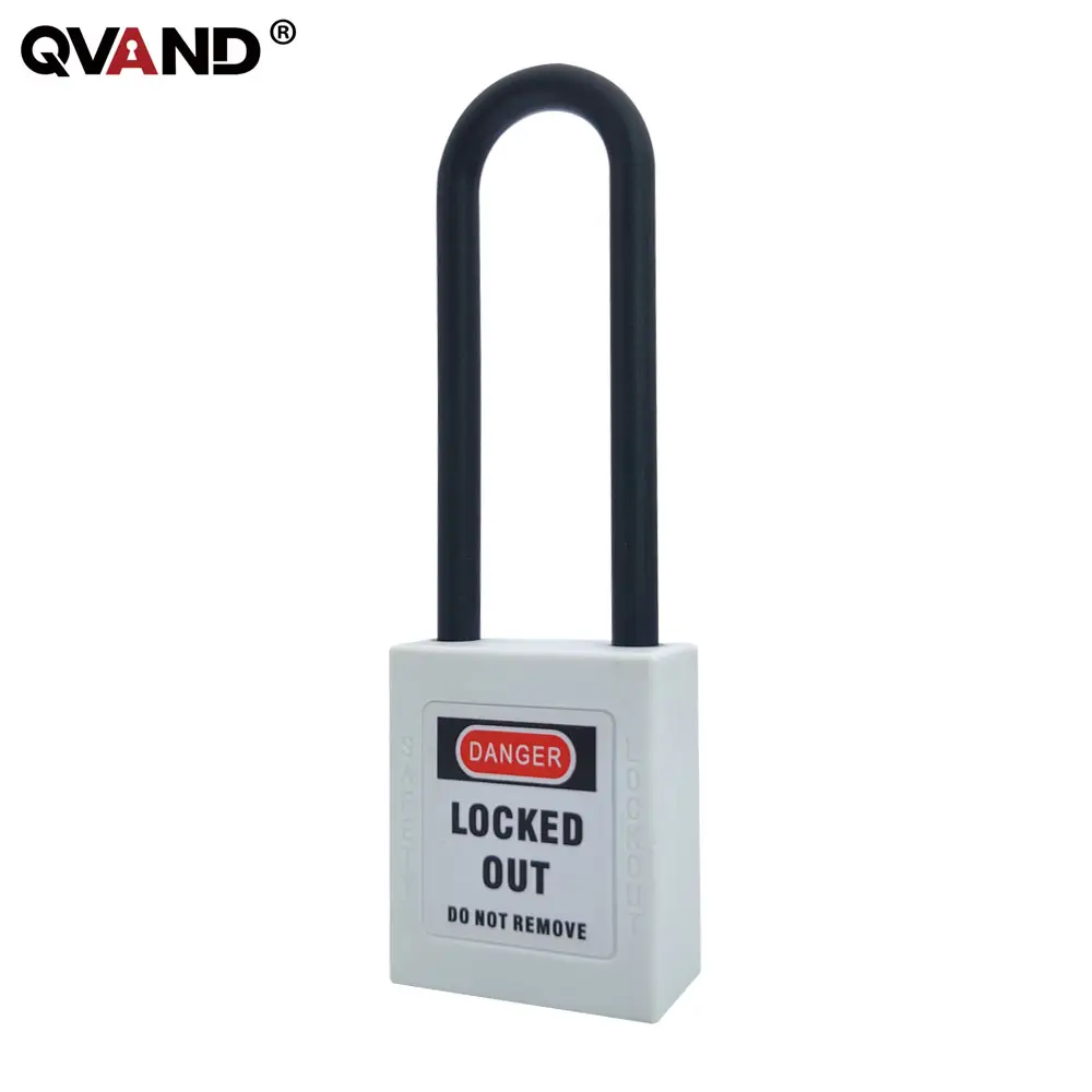 Cerradura industrial QVAND de 76mm, bloqueo de seguridad, candados de plástico, llave maestra, cerradura Loto