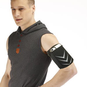 Sac de bras de sport élastique simple en gros personnalisé, réfléchissant, ajusté, étui pour téléphone portable, course nocturne, fitness - Product Image 4