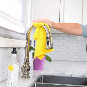Paños de limpieza <span class=keywords><strong>para</strong></span> el hogar sin bordes de <span class=keywords><strong>microfibra</strong></span> <span class=keywords><strong>para</strong></span> cocina, baño automático, trapos nuevos multiusos, toalla de lavado, reutilizable, Universal - Product Image 5