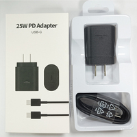 Chargeur rapide pour téléphone portable haute capacité PD 25W, ensemble d'adaptateurs de charge double Type C, prise EU US, Cargadore De Celular pour Samsung