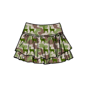 GLK0254 Falda de camuflaje personalizada para niña pequeña, falda transpirable con estampado de flores, falda de yoga de verano para bebé y niña, venta al por mayor - Product Image 3
