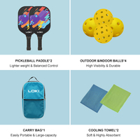 Raquettes de pickleball Loki Wholesale approuvées par l'USAPA, durables, en PP nid d'abeille, ensemble de raquettes de pickleball