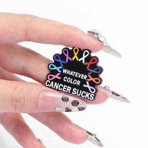 Spilla con nastro per la consapevolezza del cancro qualsiasi colore succhia spilla con risvolto per allattare gioielli per amici - Product Image 4
