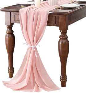 Modern Rustic Woven Embroidered Customizable Thanksgiving Christmas <b>Wedding</b> Party Event Home <b>Table</b> Cloth & <b>Runner</b> - Product Image 1