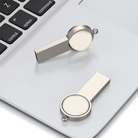 Flashdisk USB Logam Custom dengan Epoxy Dome Logo, Hadiah Promosi Perusahaan, USB 2.0, Pendrive Bermerek, Pemasaran Bisnis, Baru