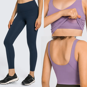 AOLA Yoga Set Sportivo da Donna di Alta Qualità con Vita Elastica, in Materiale Spandex/Nylon e Elasticità a Quattro Vie - Product Image 3
