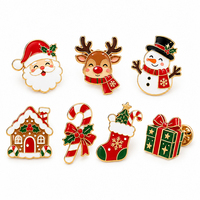 Broches émaillées promotionnelles personnalisées pour Noël, avec logo sur mesure, pour événements d'entreprise, cadeaux de fête, souvenirs, vente en gros