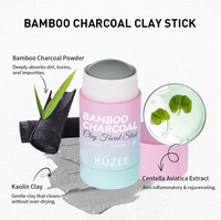 Mascarilla Facial en Barra de Carbón de Bambú y Semilla de Uva para Eliminar el Acné, Controlar la Grasa, Iluminar, Limpiar en Profundidad, Purificar los Poros y Crema para Piel Seca