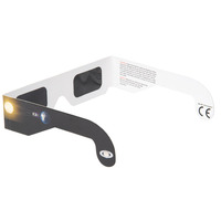 Lunettes certifiées pour éclipse solaire EN ISO 12312-2 CE, verres neutres, unisexe, pliables, à usage unique, avec logo personnalisé