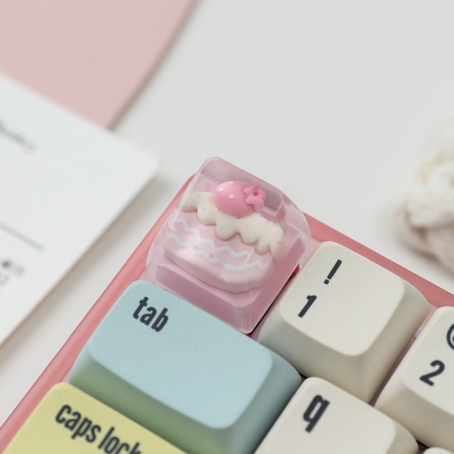 2025 MG Artisan Keycap Sweets Custom Handmade Resin RGB Cherry MX Mechanical Gaming Keyboard Model DKC-29 CN ZHE