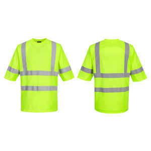 Camiseta de Seguridad de Alta Visibilidad, Secado Rápido, Reflectante, 100% Poliéster, Certificación ANSI/ISEA 107 Clase 2/3, Ropa de Trabajo para Hombre - Product Image 3