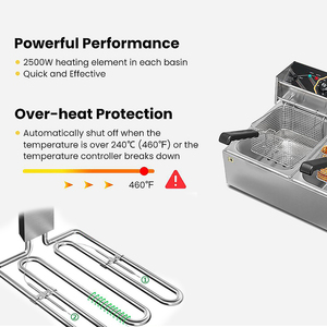 Friggitrice profonda di alta qualità da banco friggitrice elettrica con profondo visibile Barket friggitrice commerciale per la vendita - Product Image 3