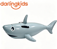 Bouée gonflable requin en PVC, jouet aquatique, jouet gonflable requin de dessin animé, jouet de piscine