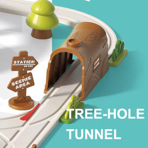 2025 enfants Offre Spéciale bricolage assemblage 62 pièces piste voiture aventure jouets éducatifs arbre électrique musique <span class=keywords><strong>Rail</strong></span> voiture jouets - Product Image 3