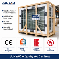 Fenêtre sur mesure en alliage d'aluminium, résistante aux ouragans, insonorisée, double vitrage trempé, verrouillage multipoints, certifiée Energy Star, conforme aux normes AS2047 et CE