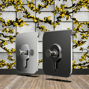 Strong Single Tier Acrylic Wall <b>Hooks</b> Stainless Steel Punch-Free Screws Traceless Nail-Free Stickers Photo Frame Decals-All - Product Image 2