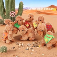 Porte-clés mignon en peluche chameau, pendentif de sac à dos en peluche chameau, cadeau pour couple et enfants