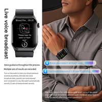 Reloj Inteligente con Bomba de Aire Médica para Medir la Presión Arterial, ECG, Frecuencia Cardíaca, Medición Oscilométrica Precisa, HRV, Salud Sanguínea F520