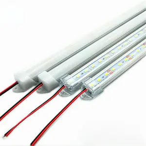 Led בר אור 72led/m 5630 led קשיח בר עם U סוג חריץ סגסוגת אלומיניום + מחשב כיסוי + אבזרים