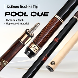 Superventas: Juego de tacos de billar PERI originales de alta calidad, ligeros y duraderos, con eje de arce, agarre brillante, punta de 12.5mm y unión de aleación de 10 roscas. - Product Image 1