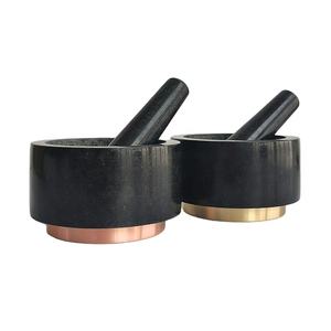 Mortero y Maja de Granito Reversible de Doble Uso de 6 Pulgadas con Logotipo Personalizado Geovein - Product Image 1