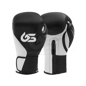 Gants de boxe en cuir noir de qualité professionnelle, taille personnalisée, imperméables, respirants, légers pour MMA, boxe, arts martiaux - Product Image 1