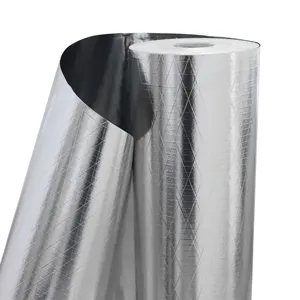 Insulasi atap kertas Kraft Aluminium Foil Fsk diperkuat dengan suara serat kaca tiga arah untuk menggabungkan Glasswool