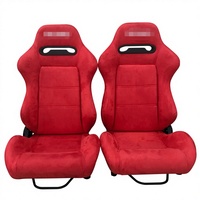 Vente directe d'usine, siège Recaro en fibre de carbone et daim, siège baquet Recaro avec rail coulissant, sièges baquet pour voiture