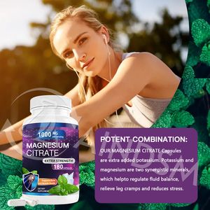 Cápsulas de Citrato de Magnesio de Venta Caliente de Marca Privada, Relajación Muscular y Alivio de Calambres, Absorción Rápida, Cápsulas Naturales - Product Image 6