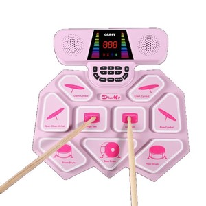 Intelligent hand-held electronic <b>drum</b> for percussion. Portable electronic <b>drum</b>. Basic introductory teaching instrument beginners - Product Image 1