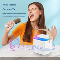 Microphone sans fil Y1, enceinte de bureau, karaoké portable, mini système audio, microphone en plastique 5W