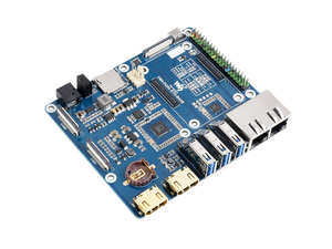 Módulo de cómputo <span class=keywords><strong>Raspberry</strong></span> <span class=keywords><strong>Pi</strong></span> 4 Placa base Dual Gigabit ETH 40PIN USB3.0 * <span class=keywords><strong>3</strong></span> MIPI HDM | Cabezal de ventilador CSI RTC 7-36V - Product Image 2